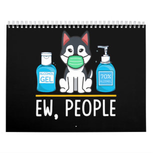 Siberian Husky Dog Face Mask en Hand Wash Kalender