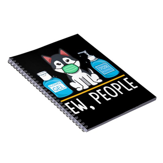 Siberian Husky Dog Face Mask en Hand Wash Notitieboek (Rechterzijde)