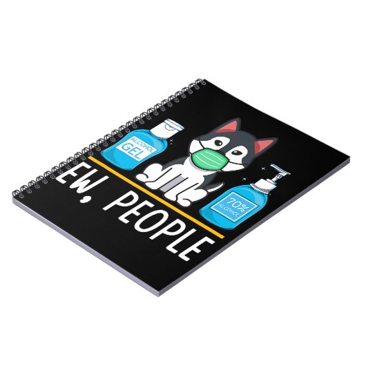 Siberian Husky Dog Face Mask en Hand Wash Notitieboek (Linkerzijde)