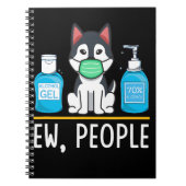 Siberian Husky Dog Face Mask en Hand Wash Notitieboek (Voorkant)