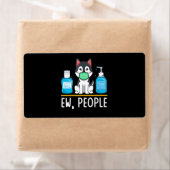 Siberian Husky Dog Face Mask Hand Sanitizer Funny Etiket (Insitu)