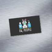 Siberian Husky Dog Face Mask Hand Sanitizer Funny Magnetisch Visitekaartje (Voorbeeld)