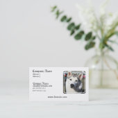 Siberian Husky Dog Foto Visitekaartje (Staand voorkant)