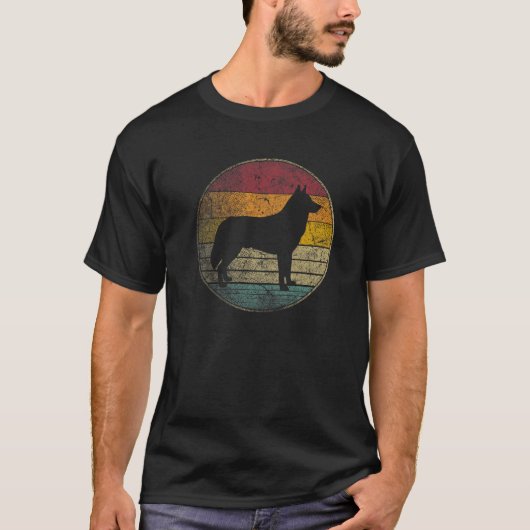 Siberian Husky Dog Gift Retro Style Funny T-shirt (Voorkant)