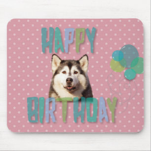 Siberian Husky Dog Happy Birthday Muismat