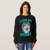 Siberian Husky Dog - I Love My Husky Trui (Voorkant volledig)