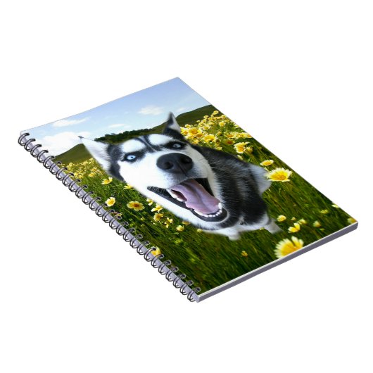 Siberian Husky Dog in het Notitieboek van wilde bl (Rechterzijde)