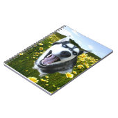 Siberian Husky Dog in het Notitieboek van wilde bl (Linkerzijde)