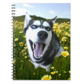 Siberian Husky Dog in het Notitieboek van wilde bl (Voorkant)