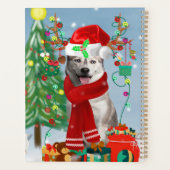 Siberian Husky Dog in sneeuwkerst Planner (Achterkant)