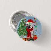 Siberian Husky Dog in sneeuwkerst Ronde Button 3,2 Cm (Voorkant /achterkant)