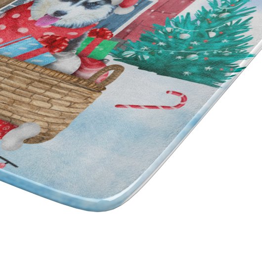 Siberian Husky Dog in sneeuwkersthondenhuis Snijplank (Hoek)