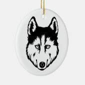 Siberian Husky Dog Keramisch Ornament (Rechts)