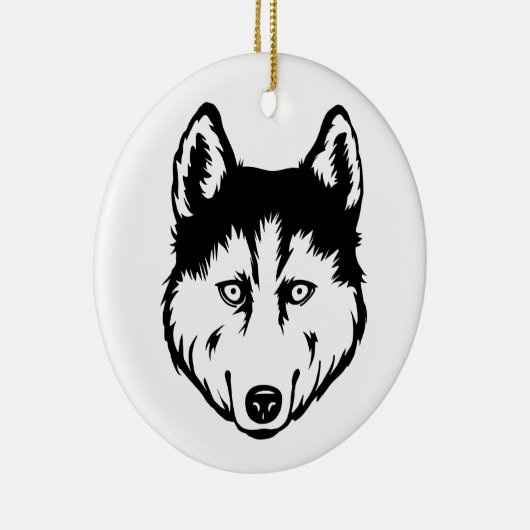 Siberian Husky Dog Keramisch Ornament (Rechts)
