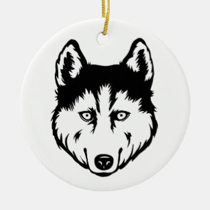 Siberian Husky Dog Keramisch Ornament