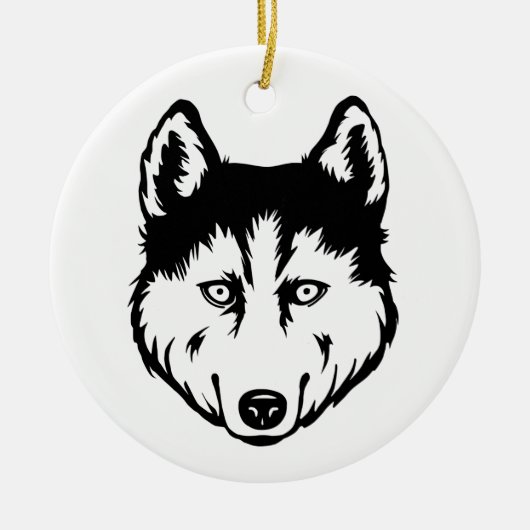 Siberian Husky Dog Keramisch Ornament (Voorkant)
