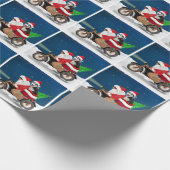 Siberian Husky Dog kerstkerstkerstman Cadeaupapier (Hoek)