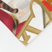 Siberian Husky Dog Kerstmis Fleece Deken (Hoek)