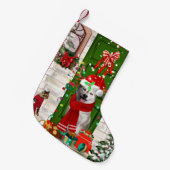 Siberian Husky Dog Kerstmis Kleine Kerstsok (Voorkant (Hangend))