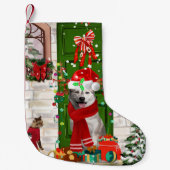 Siberian Husky Dog Kerstmis Kleine Kerstsok (Voorkant)