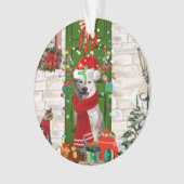 Siberian Husky Dog Kerstmis Ornament (voorkant)