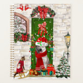 Siberian Husky Dog Kerstmis Planner (Voorkant)