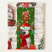 Siberian Husky Dog Kerstmis Planner (Achterkant)