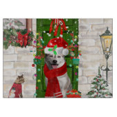 Siberian Husky Dog Kerstmis Snijplank (Voorkant)