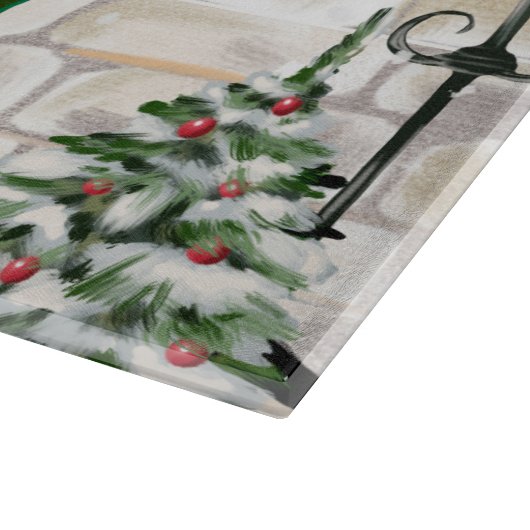 Siberian Husky Dog Kerstmis Snijplank (Hoek)