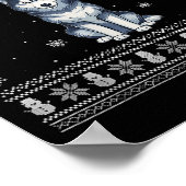 Siberian Husky Dog Lovers Men Women Santa Ugly Xma Poster (Hoek)