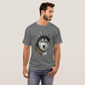 Siberian Husky Dog mama papa T-shirt Husky Apparel (Voorkant volledig)