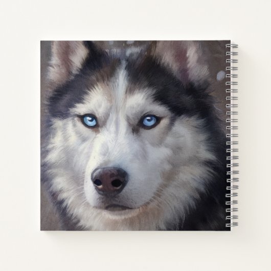 Siberian Husky Dog Notitieboek (Achterkant)