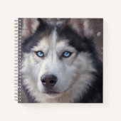 Siberian Husky Dog Notitieboek (Voorkant)
