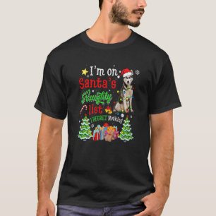 Siberian Husky Dog op de Naughty List Xmas van San T-shirt