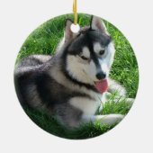 Siberian Husky Dog Ornament (Achterkant)