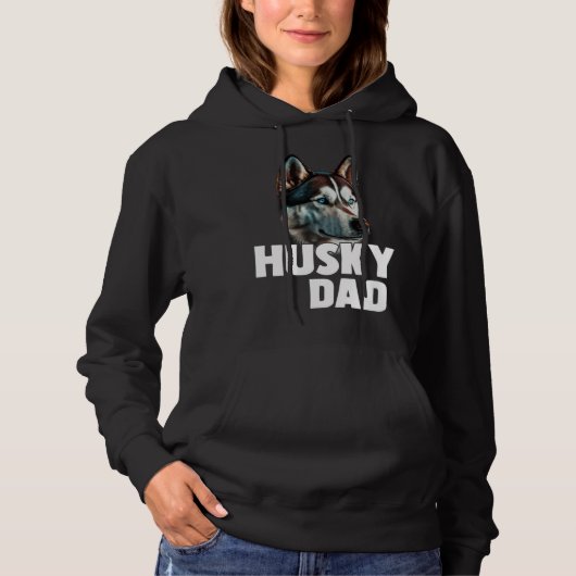Siberian Husky Dog Owner Husky Dad Hoodie (Voorkant)