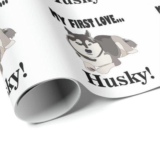 Siberian Husky Dog Pet Cadeaupapier (Rol Hoek)