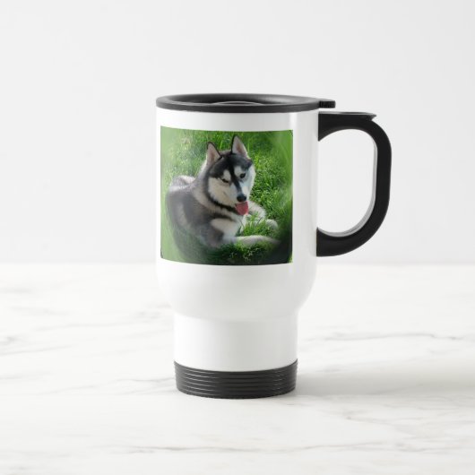 Siberian Husky Dog Plastic Travel Mug Reisbeker (Rechts)