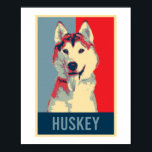 Siberian Husky Dog Portrait Pop Art Poster<br><div class="desc">Siberian Husky Dog Portrait Hope Poster design en nog veel meer producten voor huiseigenaars en hondenliefhebbers die van dieren houden. Het perfecte cadeau voor je beste vriend om hem te shows waar je van houdt.</div>
