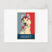 Siberian Husky Dog Portrait Pop Art Uitnodiging Briefkaart (Voorkant)