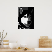 Siberian Husky Dog Poster (Keuken)