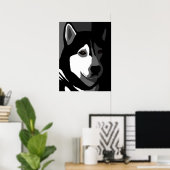 Siberian Husky Dog Poster (Thuiskantoor)