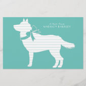 Siberian Husky Dog Puppy Malamut Briefpapier (Voorkant)