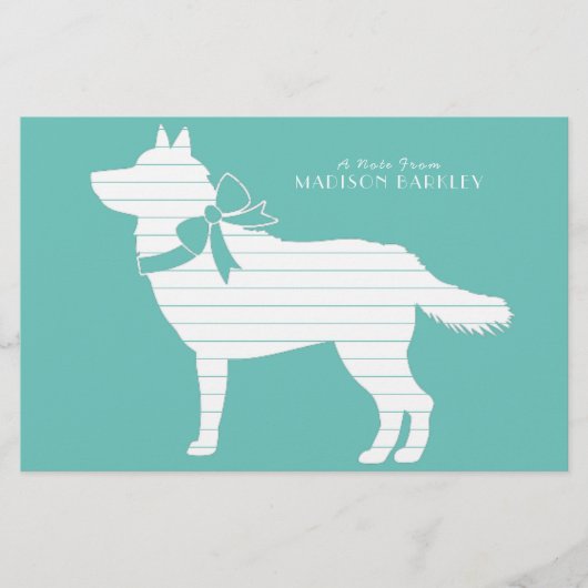 Siberian Husky Dog Puppy Malamut Briefpapier (Voorkant)