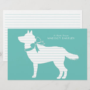 Siberian Husky Dog Puppy Malamut Briefpapier