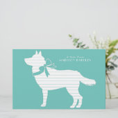 Siberian Husky Dog Puppy Malamut Briefpapier (Staand voorkant)