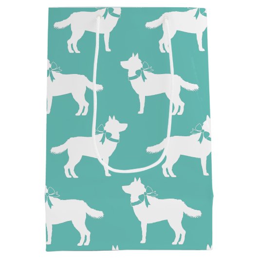 Siberian Husky Dog Puppy Malamut Medium Cadeauzakje (Achterkant)