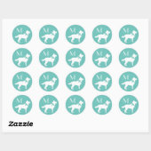 Siberian Husky Dog Puppy Malamut Ronde Sticker (Vel)