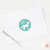 Siberian Husky Dog Puppy Malamut Ronde Sticker (Envelop)