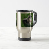 Siberian Husky Dog Roestless Travel Mug Reisbeker (Voorkant rechts)